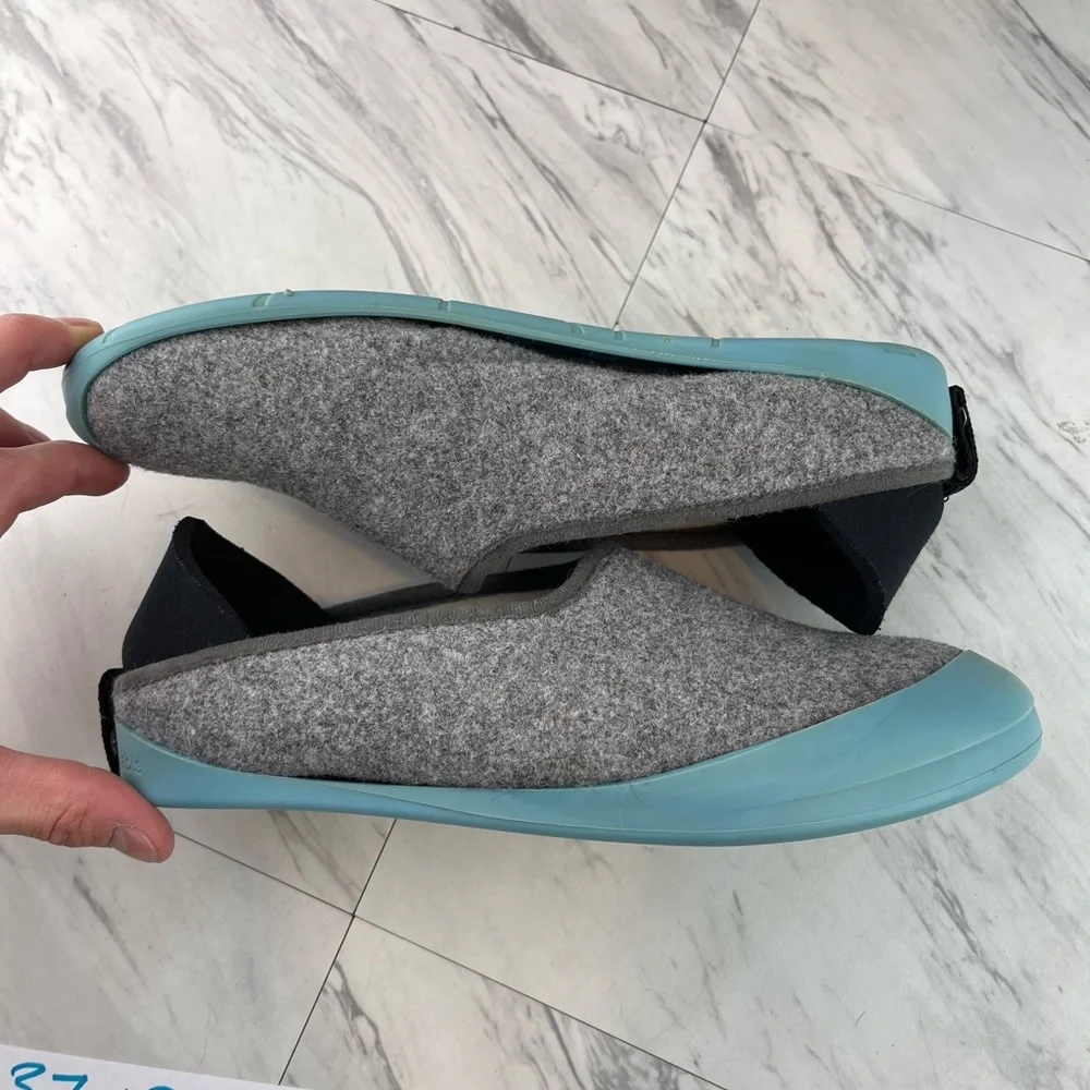 -Mahabis Gray Classic Slip-On Removable Rubber Bottom Slippers 37 EU | 6.5-7 US_2